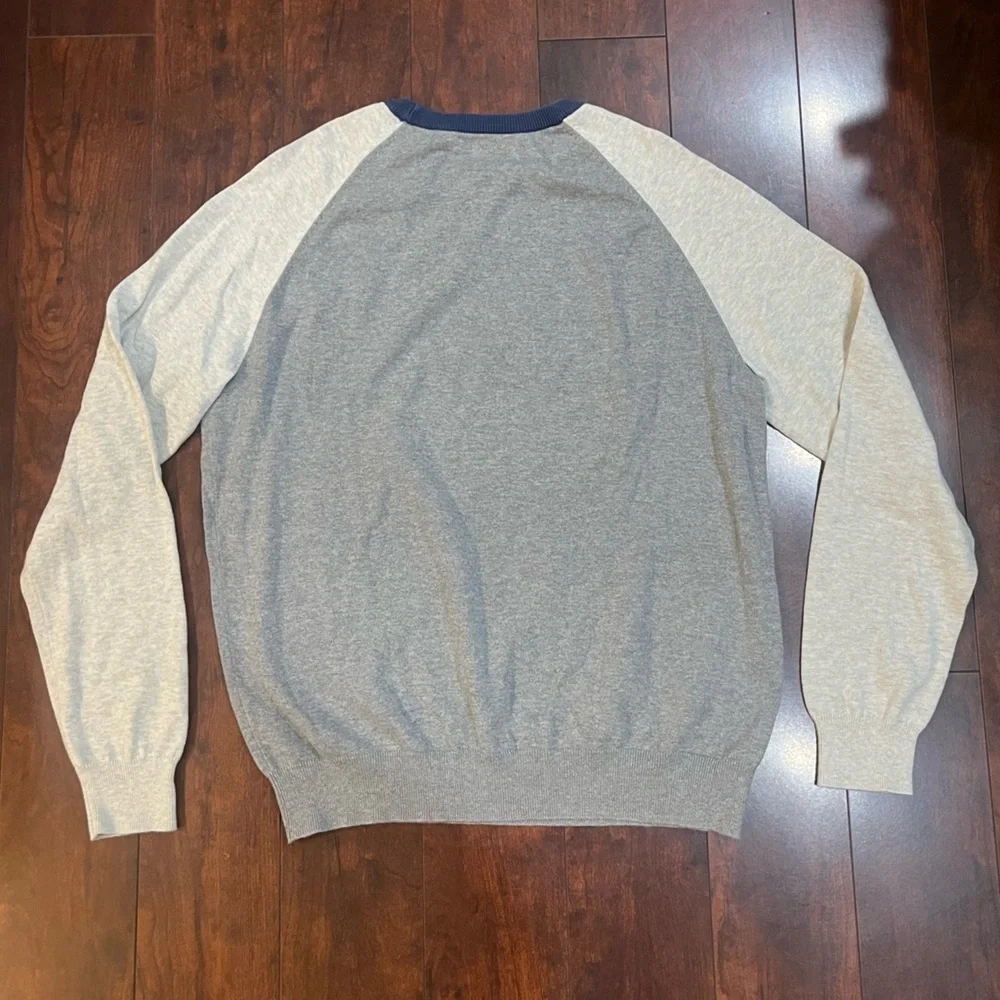 J Crew Gray and Blue Sweater